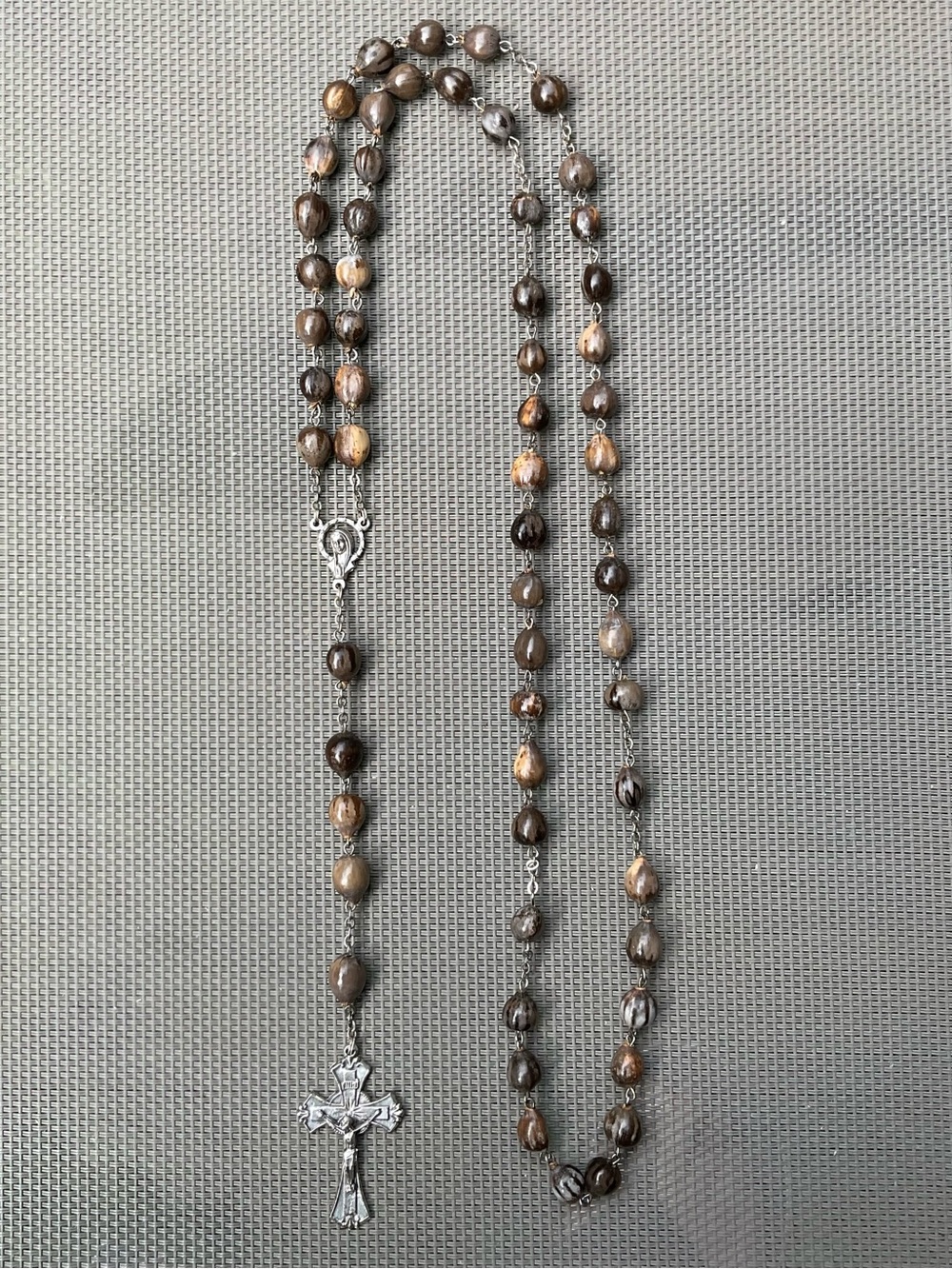 Unique Large 24” Job’s Tears Seed Bead Rosary Incredible Colors Sustainable - Picture 7 of 8